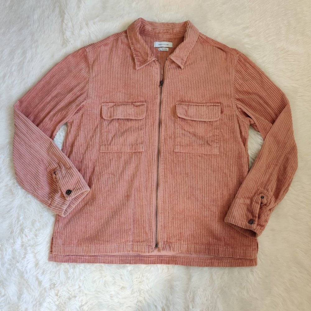 Urban Outfitters Coral Pink Cotton Corduroy Jacket SIze XL